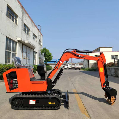 Orange Color 1 Ton Mini Excavator With Rubber Track